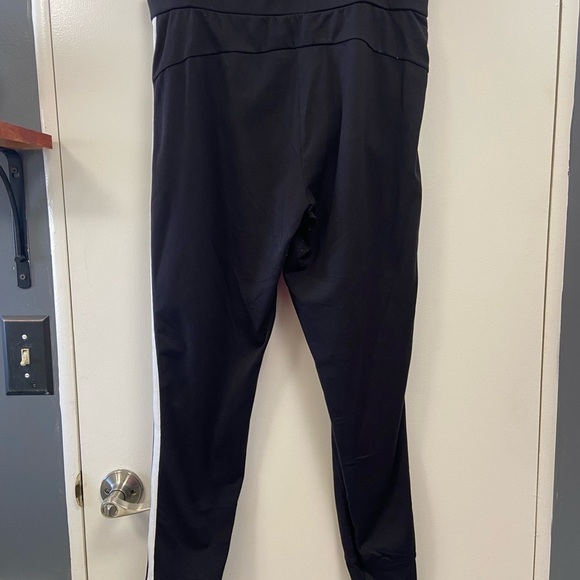 Athleta medium, zipper pockets, white stripes black joggers $75 - Picture 6 of 7